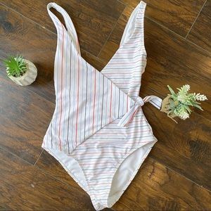 Wrap one piece swimsuit